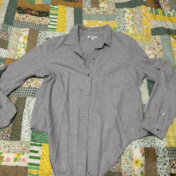 Madewell Brushed Flannel Shirt with tie detail - Picture 3 of 9